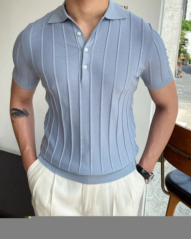 Summer Men Fashion Polo Shirts Short Sleeve Turn-Down Collar Patchwork Casual Polos Mens Clothing Male Tops Pullover Streetwear