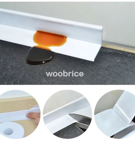 1 Roll PVC Sealing Strip Tape for Bathroom Bath Toilet Kitchen Caulk Tape Self Adhesive Waterproof Wall Sticker Mold Proof Tapes