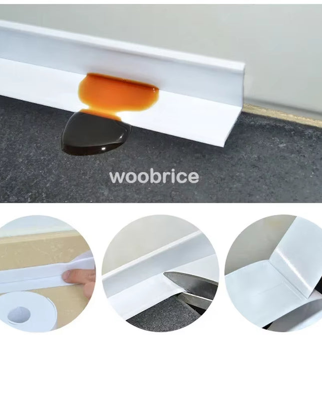 1 Roll PVC Sealing Strip Tape for Bathroom Bath Toilet Kitchen Caulk Tape Self Adhesive Waterproof Wall Sticker Mold Proof Tapes