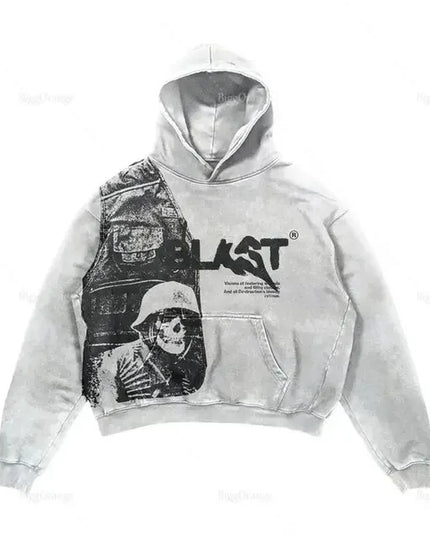 Harajuku Oversized Letter Print Streetwear High Quality Hoodie Vintage Streetwear Women Sweatshirt Goth Jacket Y2K Hoodies Women