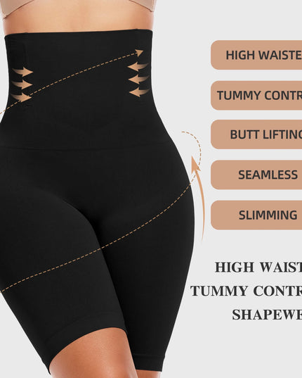 2 Packs Tummy Control Shapewear Shorts Faja Body Shaper for Women High-Waisted Thigh Slimming