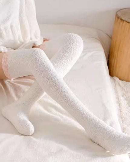 2 Pairs Cute Cow Spots Print Socks, Thickened & Warm Coral Fleece Socks, Women'S Stockings & Hosiery