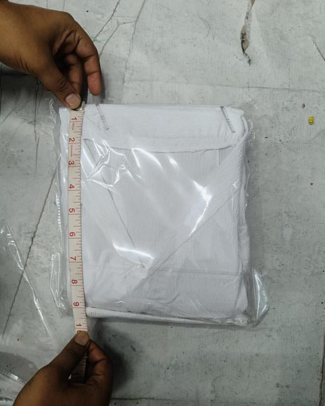 Men's Crinkled Co-Ord Set White
