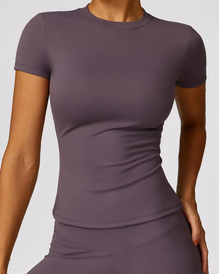 NCLAGEN Gym Top Women Short Sleeve Workout T Shirt Activewear