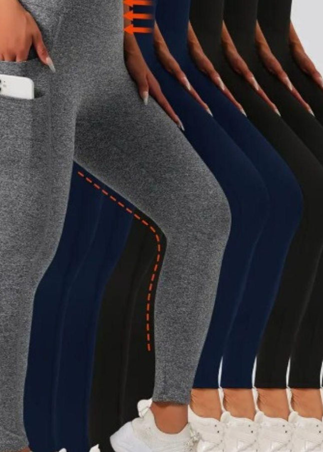Soft & Comfy Slim Elastic Tights With Side Pockets