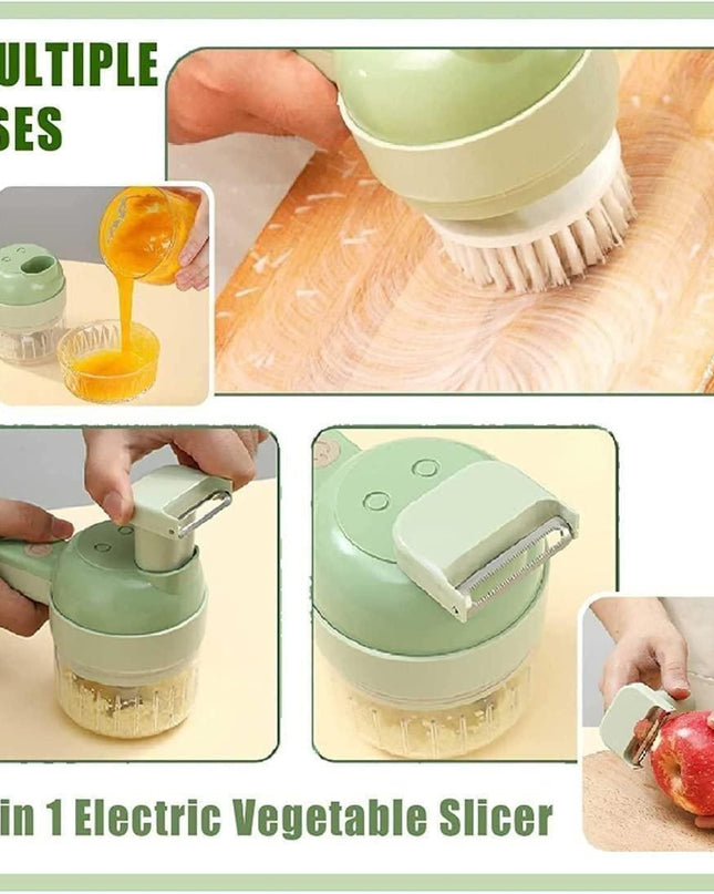4 in 1 Portable Electric Vegetable Cutter Set