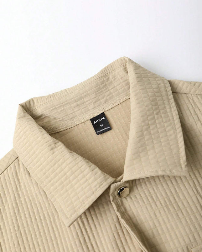 Manfinity Homme Men Flap Pocket Shirt & Drawstring Waist Pants