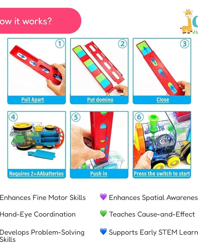 Train Toy Domino Set for Kids ? BPA-Free Plastic with Sound Effects�