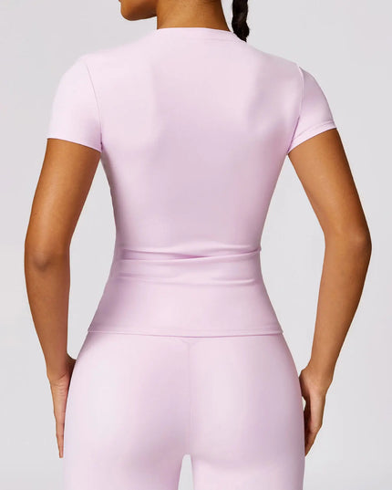 NCLAGEN Gym Top Women Short Sleeve Workout T Shirt Activewear