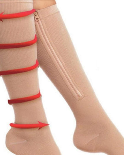 Unisex Medical Zipper Compression Socks (Pair of 1)