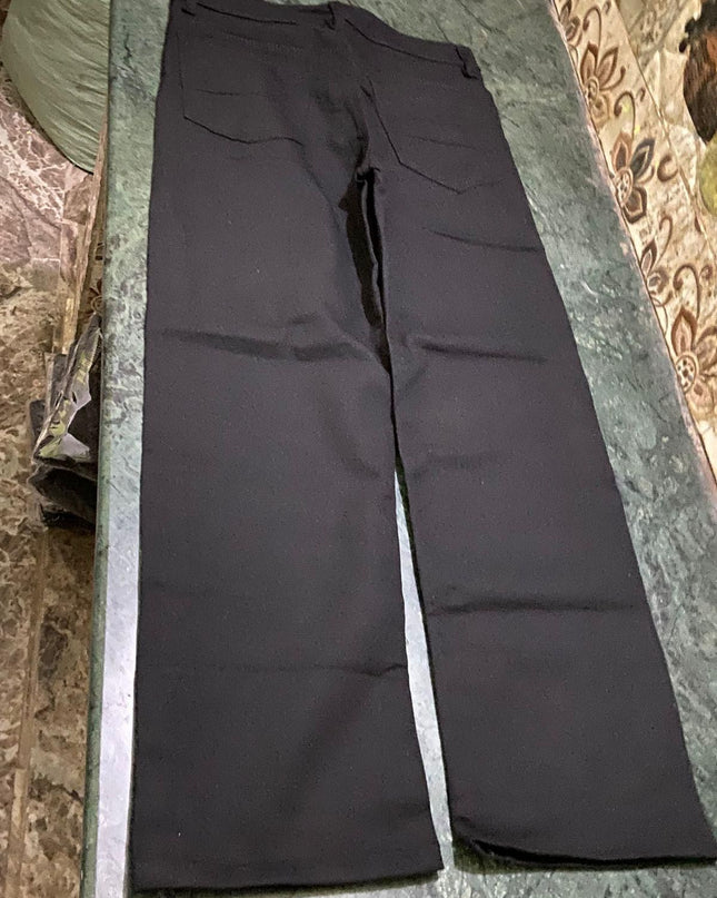 Men's Loose Fit Mid Rise Black Jeans
