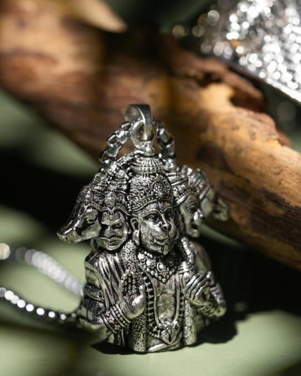 5-Mukhi Hanuman Kada with 5-Munjai Hanumna Pendant with Chain
