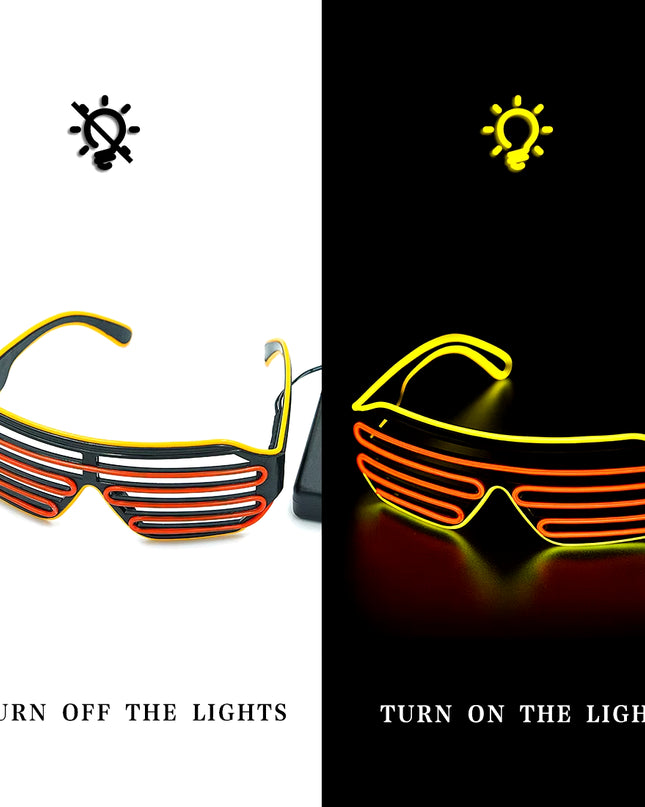 Glowing Glasses LED Gafas Luminous Bril Neon Christmas Glow Sunglasses Flashing Light Glass for Party Supplies Prop Costumes New