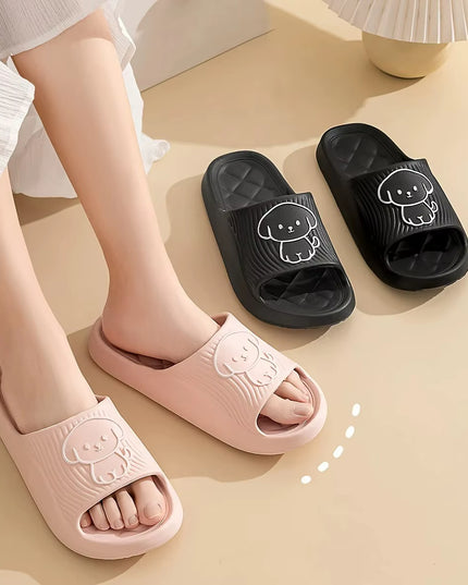 Cute Couple Pillow Slippers Female Summer Wear 2024 New Bathroom Bath Non-Slip Indoor Home Eva Thick Bottom Sandals