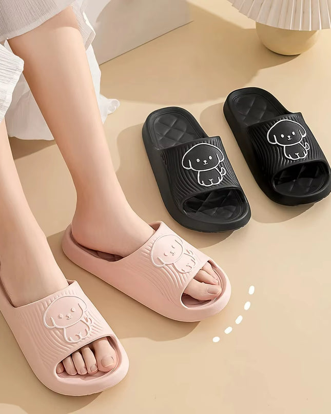 Cute Couple Pillow Slippers Female Summer Wear 2024 New Bathroom Bath Non-Slip Indoor Home Eva Thick Bottom Sandals