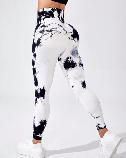 Core Rhythm Tie Dye Tummy Control Sports Leggings