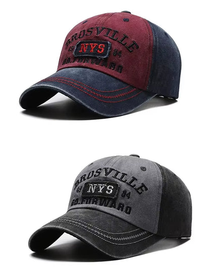 Four Seasons Men'S Baseball Cap Casual Wash Embroidered Cap Curved Brim Bowler Sun Hat Official Website