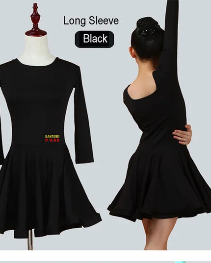 New Girls Ballroom Dancing Waltz Tango Dress Kids Salsa Bachata Latin Dance Costume Latin Dancing Clothes for Sale