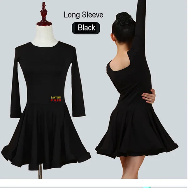 New Girls Ballroom Dancing Waltz Tango Dress Kids Salsa Bachata Latin Dance Costume Latin Dancing Clothes for Sale
