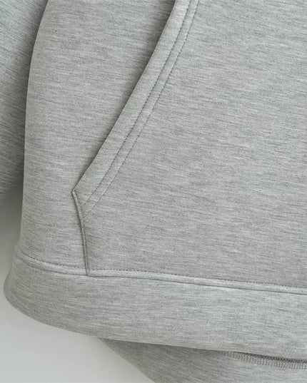 Winter New Women'S Zipper Hoodie High Street Unisex Style Double Pockets Oversize Loose Sweatshirts Outerwear Top
