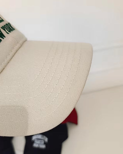 Soft Cotton Letter Embroidered Baseball Cap for Women Men Casual Outdoor Sports Curved Brim Visor Hats Unisex Hip Hop Dad Caps