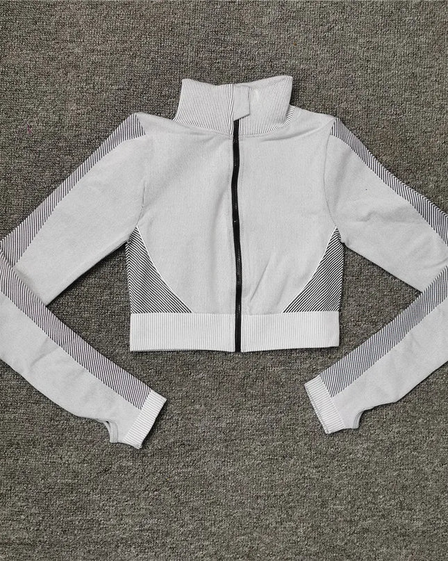 Women Fitness Sport Yoga Suit Seamless Women Yoga Sets Long Sleeve Yoga Clothing Female Sport Gym Suits Wear Running Clothes