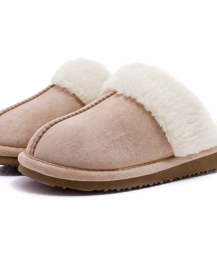 Fluffy Winter Slippers for Women Furry Fuzzy Home Shoes Faux Fur House Plush Slippers Indoor Warm Comfy Mute Flats Slide