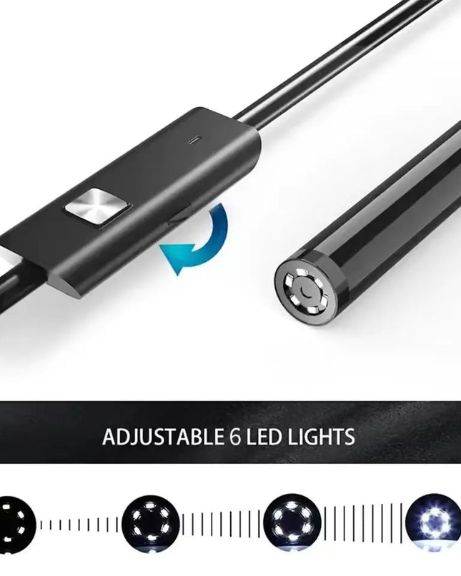 7.0MM TYPE-C Endoscope Camera IP67 Waterproof 6 Leds Adjustable USB Android Flexible Inspection Borescope Cameras for Phone PC