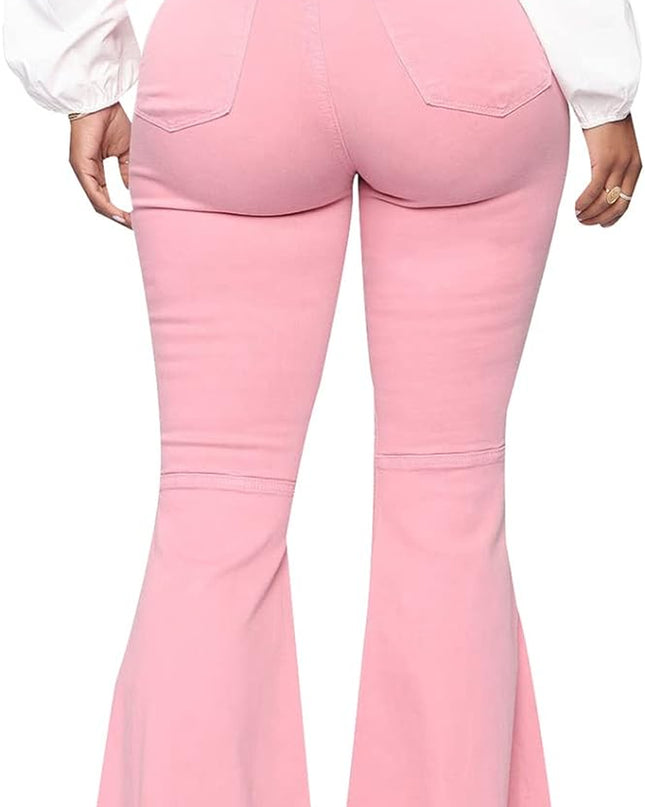 Women'S Flare Bell Bottom Jeans Destroyed Flare Denim Pants 70S Outfits for Women