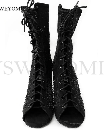 Bachata Dance Boot for Women High Quality Thicker Insole Suede Outsole Latin  in High Heel 3Inch