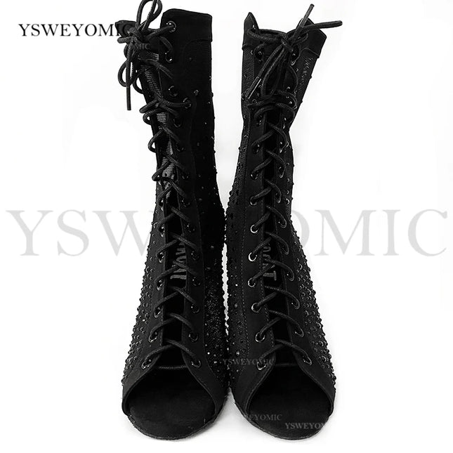 Bachata Dance Boot for Women High Quality Thicker Insole Suede Outsole Latin  in High Heel 3Inch