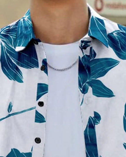 Men's Printed Half Sleeves Regular Collar Casual Shirt
