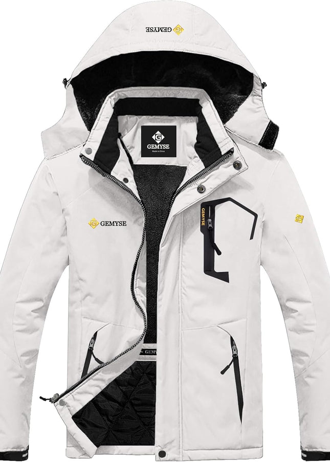Men'S Mountain Waterproof Ski Snow Jacket Winter Windproof Rain Jacket