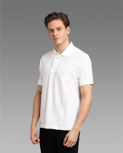 Matte Solid Half Sleeves Men's Polo T-Shirt