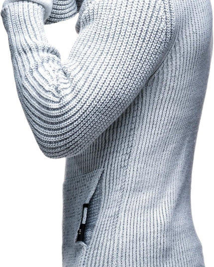 Men’S Knitted Pullover | Long-Sleeved Slim Fit Shirt | Basic Longsleeve Sweatshirt with Shawl Collar for Men
