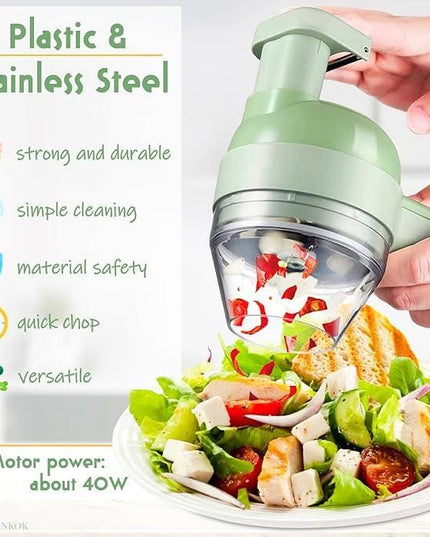 4 in 1 Portable Electric Vegetable Cutter Set