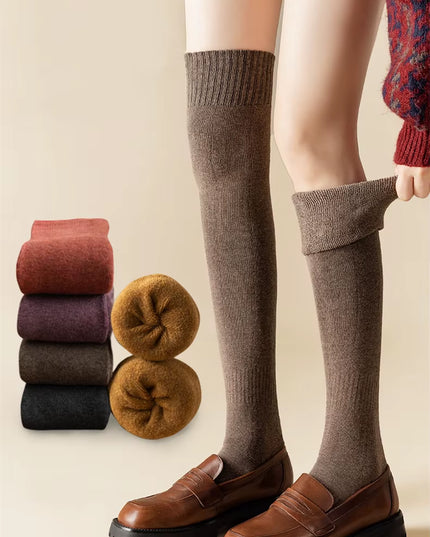 2 Pairs Cute Cow Spots Print Socks, Thickened & Warm Coral Fleece Socks, Women'S Stockings & Hosiery