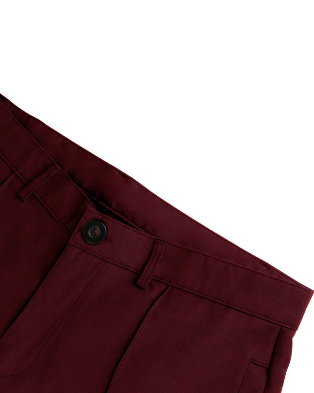 Men'S Double Fold Line Solid Color Casual Suit Pants