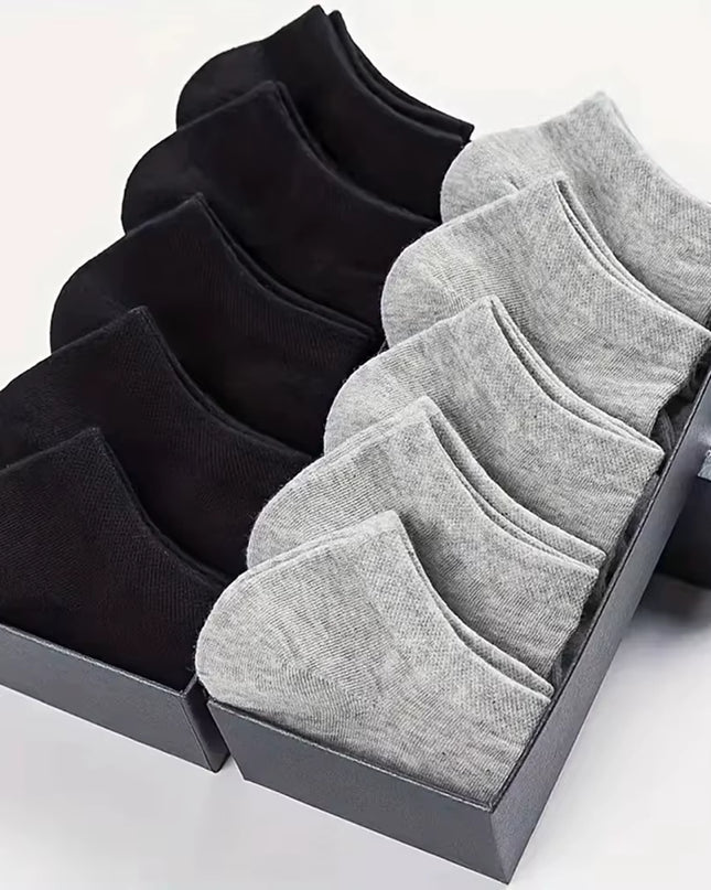 10/20/40 Pairs Men'S Boat Socks Business Sport Sweat Absorption Mature Summer Autumn Solid Color Versatile Ankle Socks