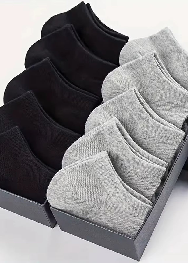 10/20/40 Pairs Men'S Boat Socks Business Sport Sweat Absorption Mature Summer Autumn Solid Color Versatile Ankle Socks