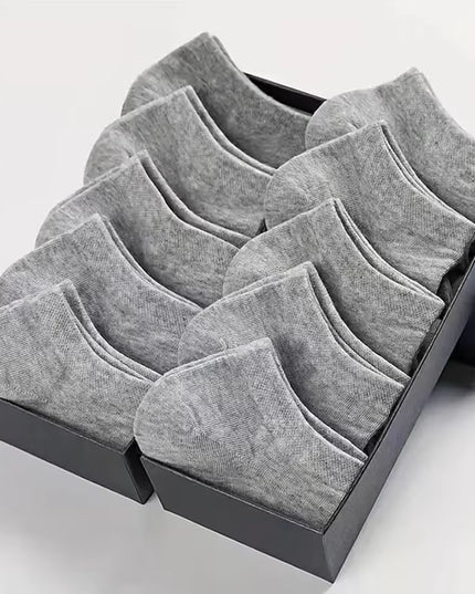 10/12/20/40 Pairs Men Boat Socks Business Sport Sweat Absorption Mature Summer Autumn Solid Color Soft Non Pilling Ankle Socks