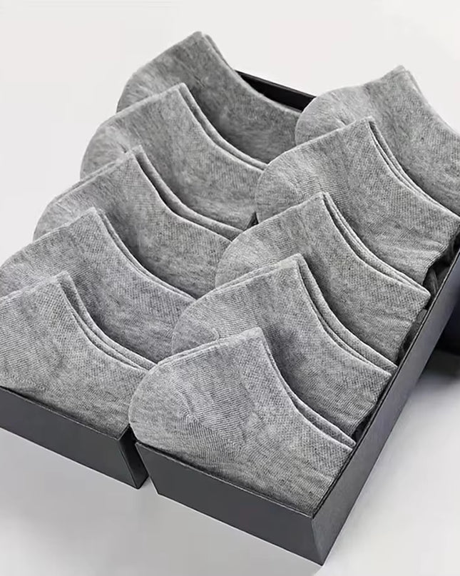 10/12/20/40 Pairs Men Boat Socks Business Sport Sweat Absorption Mature Summer Autumn Solid Color Soft Non Pilling Ankle Socks