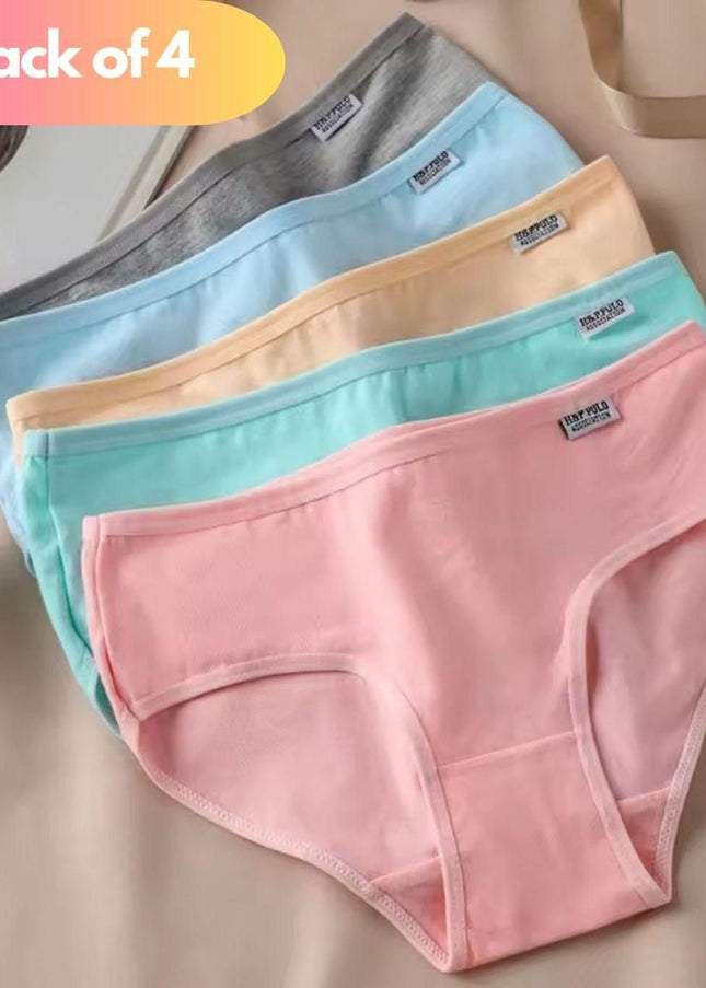 Women's Cotton Comfortable Underwear Pack of 4
