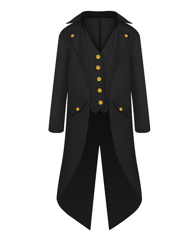 Joker Costume for Men Pirate Jacket Men Steampunk Coat Tailcoat Lightweight for Halloween Photos Vampires Boys Aged 6-14 Kids