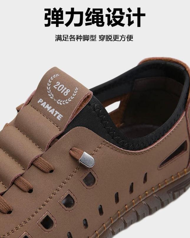 Men's Stylish Laser Cut Tan Casual Shoes