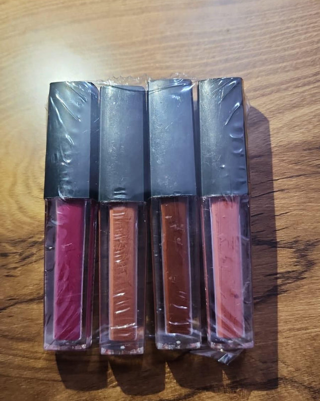 Nude Red Edition Different Shades Liquid Lipstick Set of 4 (16ml)