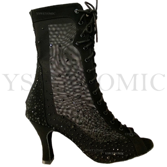 Bachata Dance Boot for Women High Quality Thicker Insole Suede Outsole Latin  in High Heel 3Inch