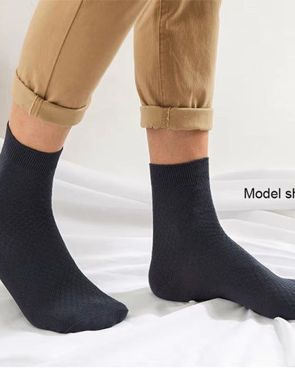10 Pairs/Lot Men'S Bamboo Fiber Socks 2025 New Compression Autumn Long Black Business Casual Man Dress Sock Gift plus Size 42-45