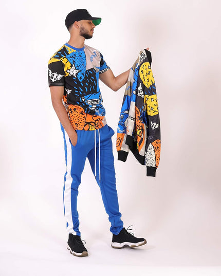 Mens Hipster Hip-Hop Urban Modern Tees - NYC Street Fashion Streetwear Stylish Longline Print T-Shirt