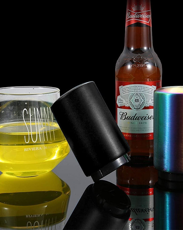Stainless Steel Automatic Push & Pull Bottle Opener